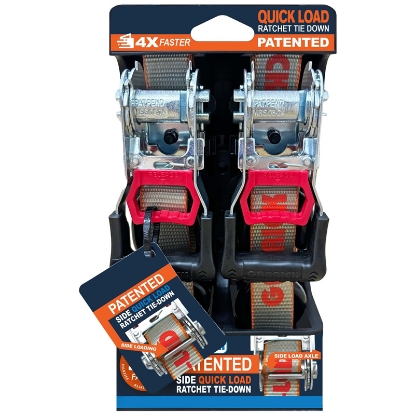 Picture of Bulk Quantity Quick Load Ratchet Tie Down Straps 0.45T 25mm x 4m - 64 Quantity