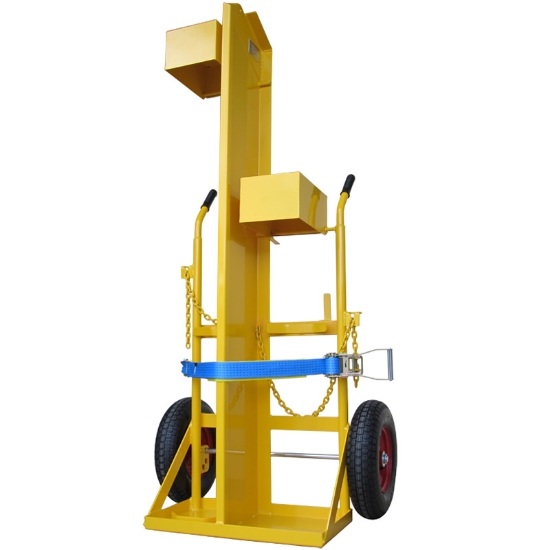 Picture of Welding Trolley for 1 x G Size Oxygen and 1 x G Size Acetylene with Gauge Guards
